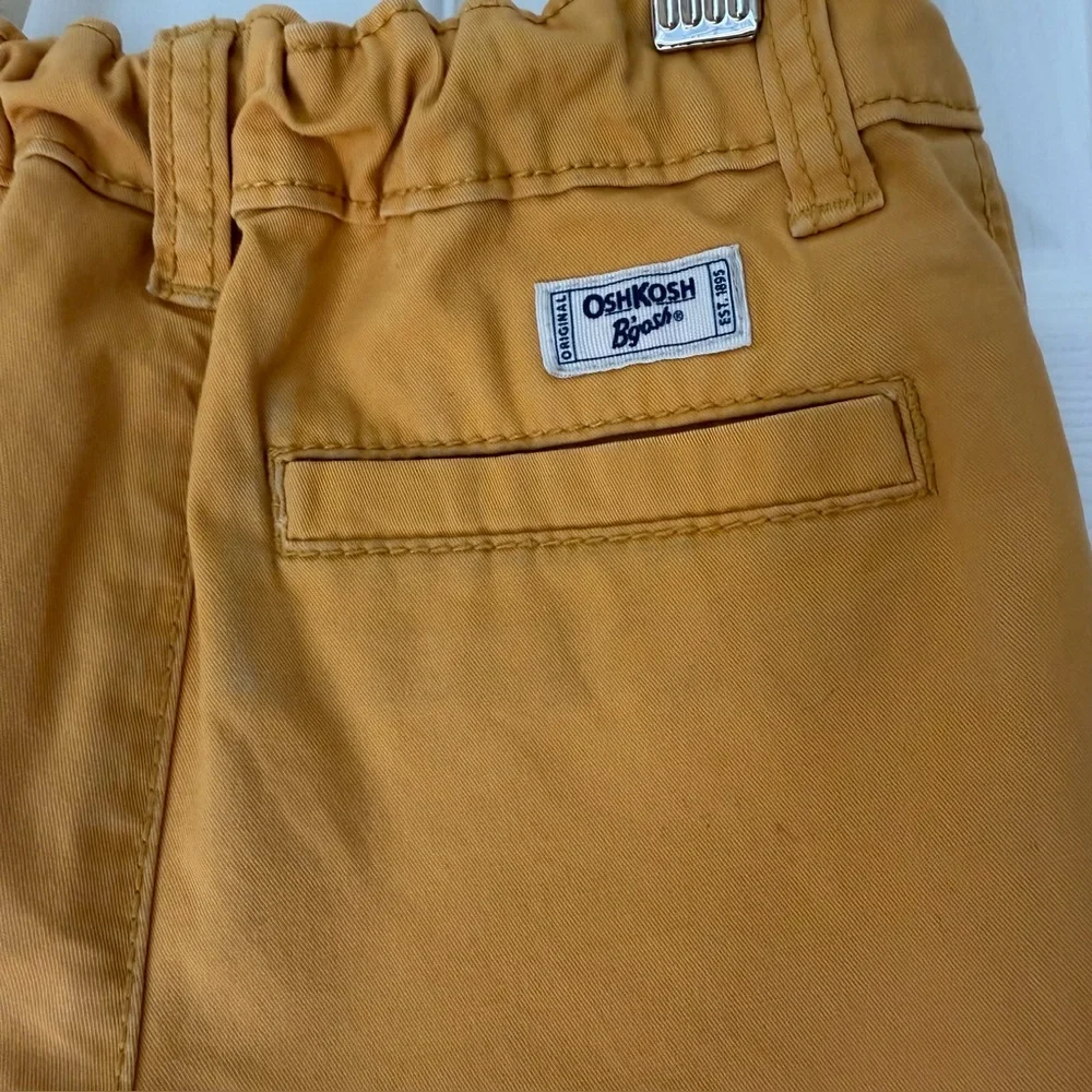 4/$25 OshKosh B'gosh Blue 100% Cotton Shirt and Yellow Shorts Matching Set Size3